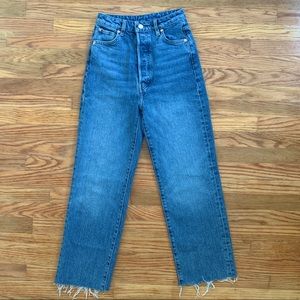 High Waisted Straight Leg Jeans